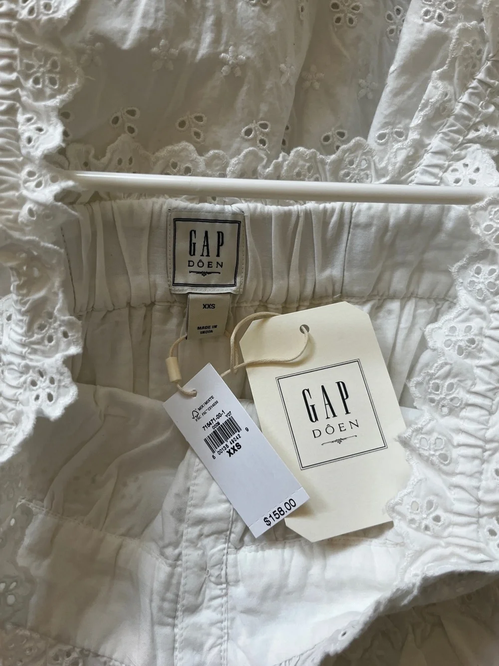 NWT DÔEN Eyelet Midi Dress XXS - Picture 8 of 8